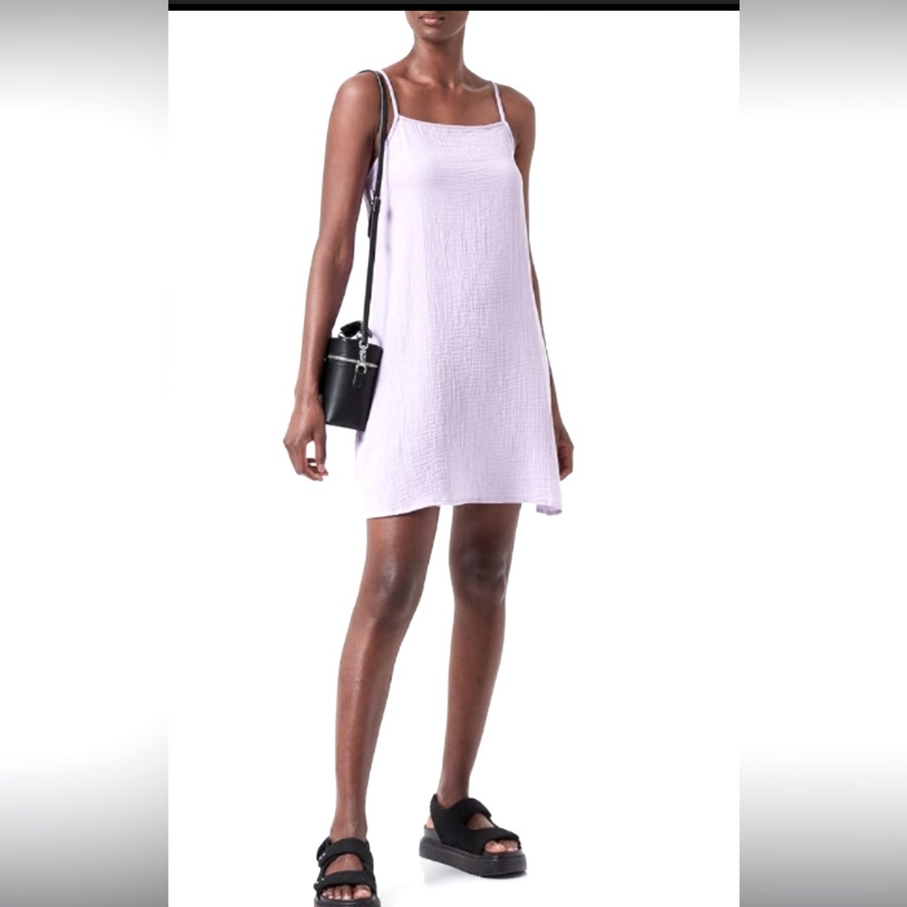 NWT $55 Vero Moda white mini casual dress or swim coverup. Waffle fabric. Sz Med